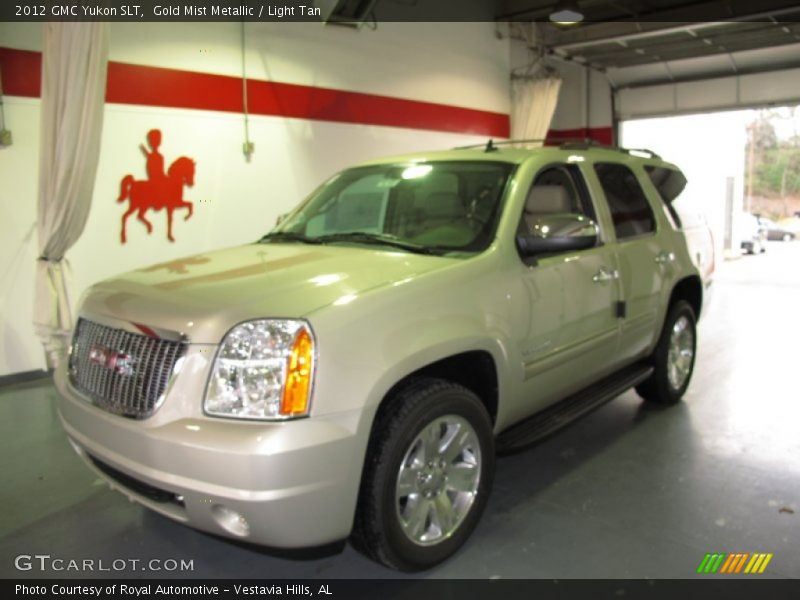 Gold Mist Metallic / Light Tan 2012 GMC Yukon SLT