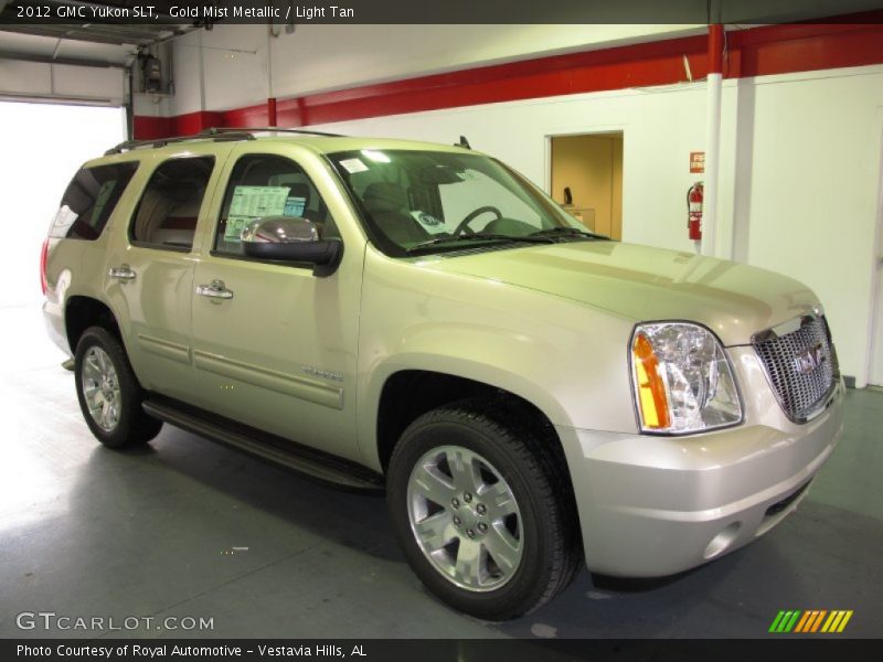 Gold Mist Metallic / Light Tan 2012 GMC Yukon SLT