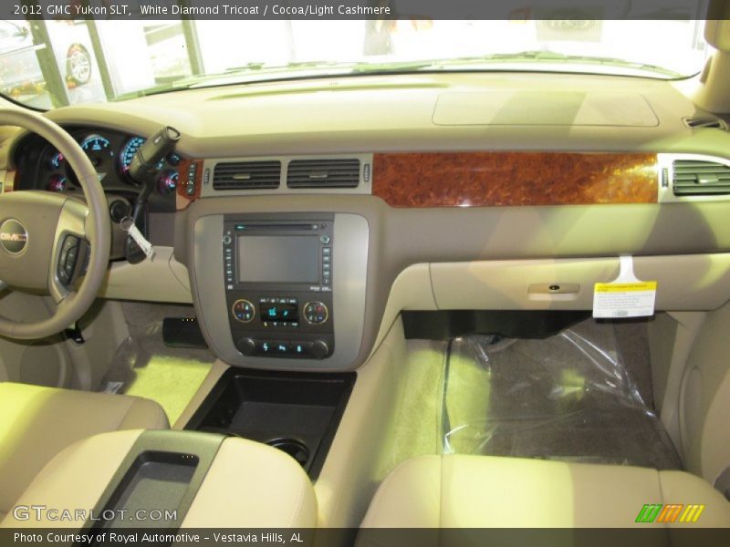 White Diamond Tricoat / Cocoa/Light Cashmere 2012 GMC Yukon SLT