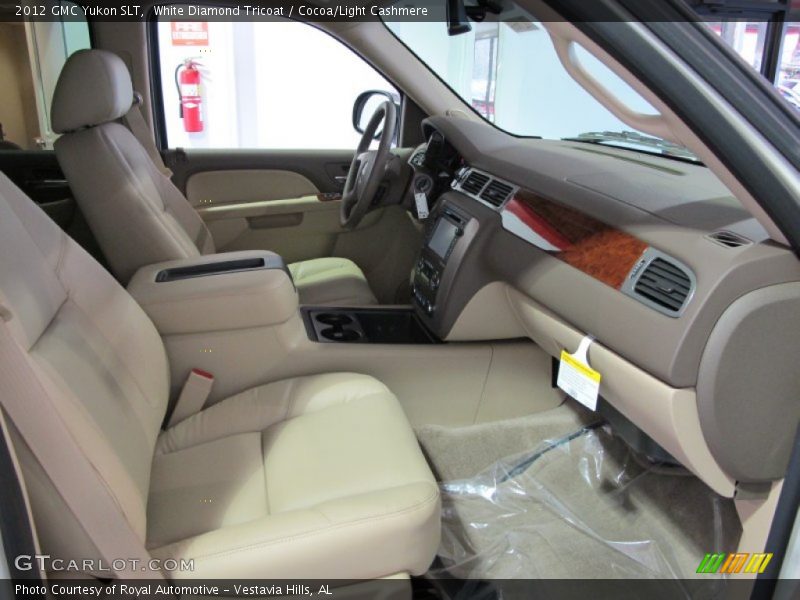 White Diamond Tricoat / Cocoa/Light Cashmere 2012 GMC Yukon SLT