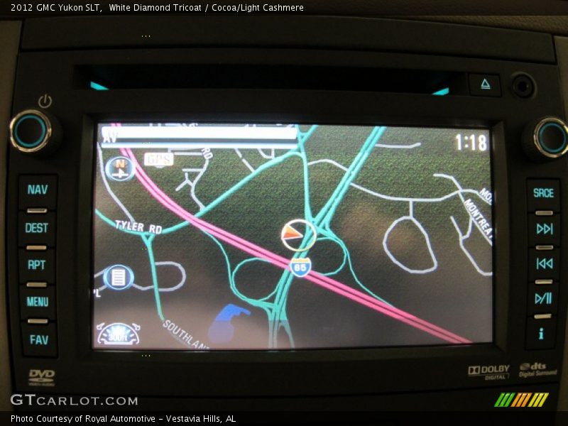 White Diamond Tricoat / Cocoa/Light Cashmere 2012 GMC Yukon SLT