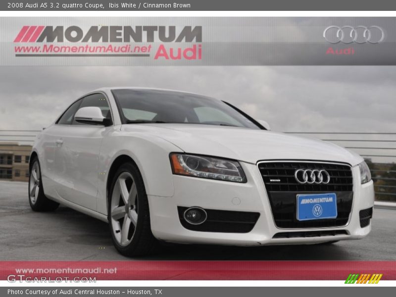 Ibis White / Cinnamon Brown 2008 Audi A5 3.2 quattro Coupe