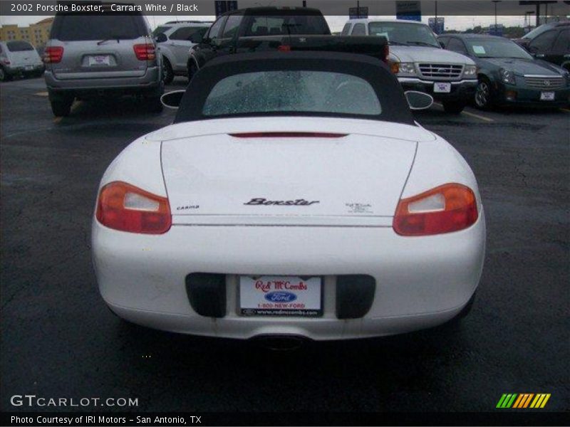 Carrara White / Black 2002 Porsche Boxster