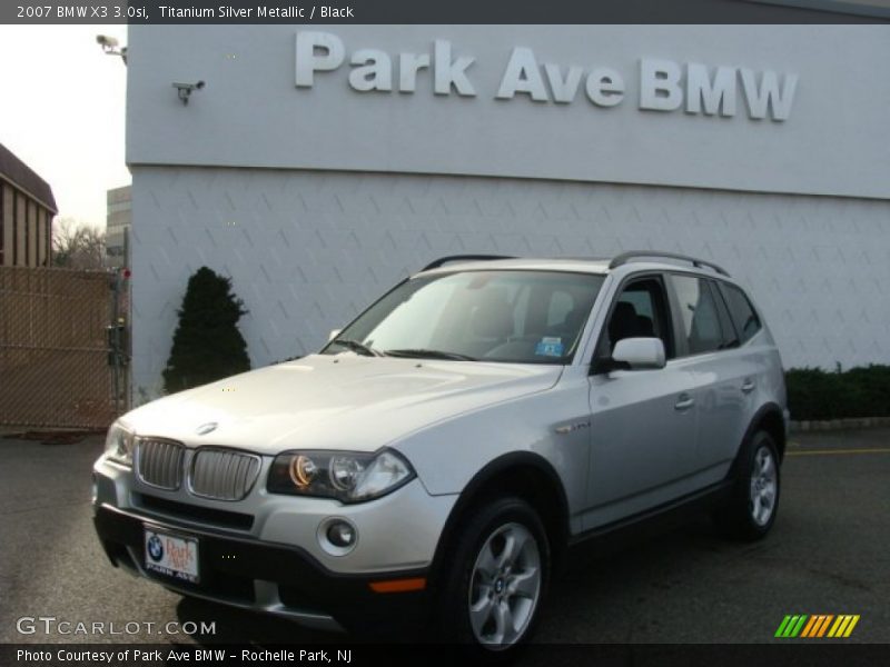 Titanium Silver Metallic / Black 2007 BMW X3 3.0si