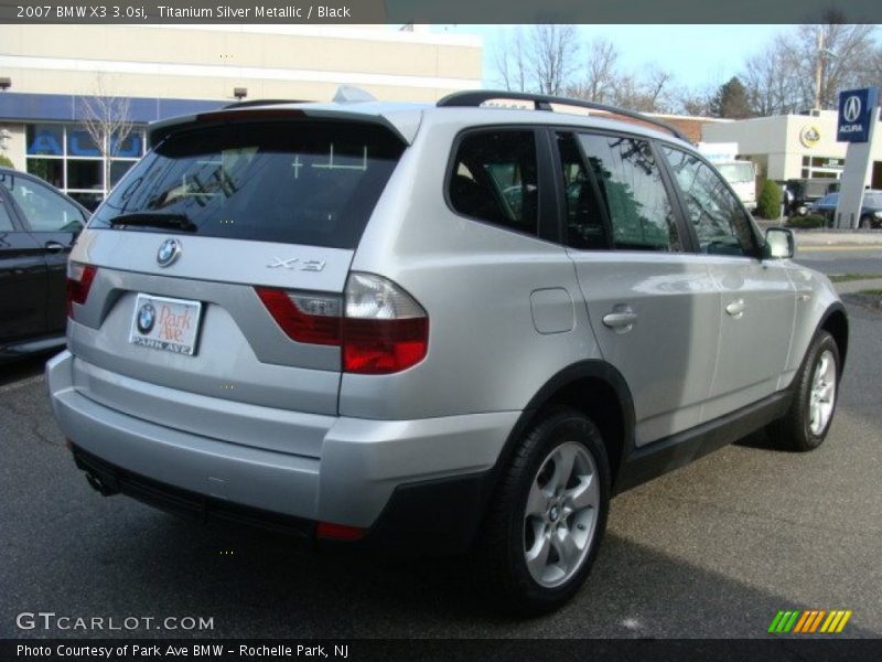 Titanium Silver Metallic / Black 2007 BMW X3 3.0si