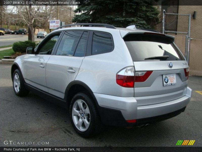 Titanium Silver Metallic / Black 2007 BMW X3 3.0si
