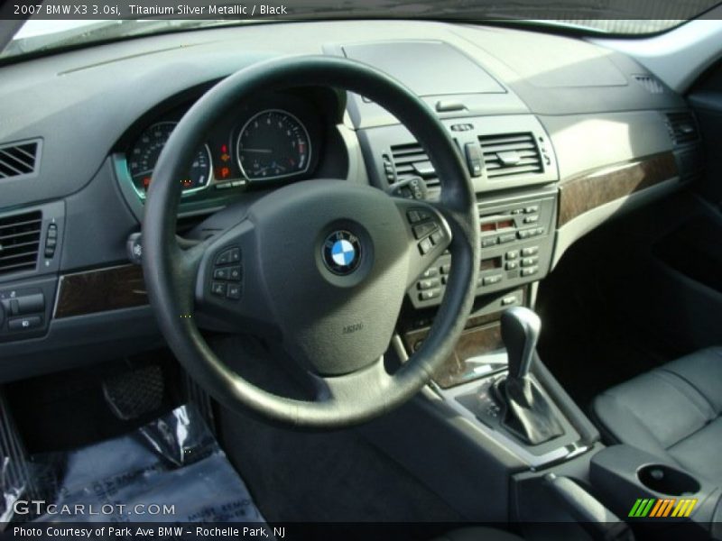 Titanium Silver Metallic / Black 2007 BMW X3 3.0si