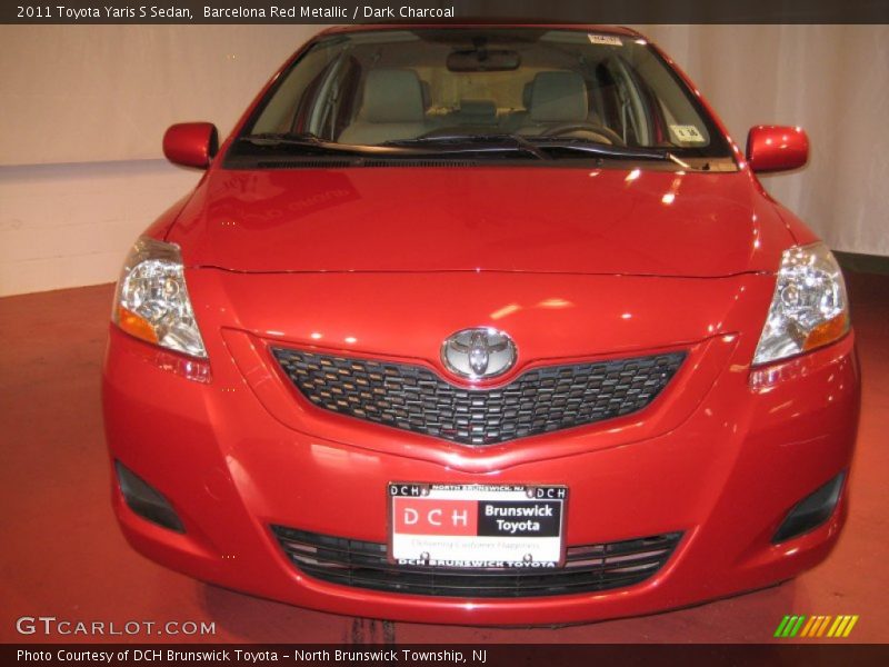 Barcelona Red Metallic / Dark Charcoal 2011 Toyota Yaris S Sedan