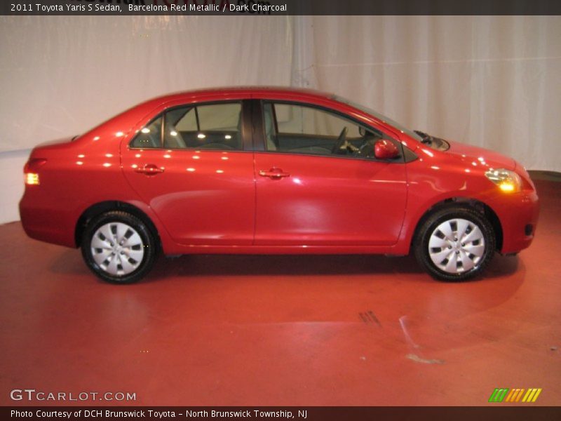 Barcelona Red Metallic / Dark Charcoal 2011 Toyota Yaris S Sedan