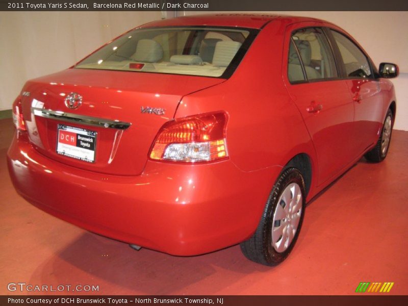 Barcelona Red Metallic / Dark Charcoal 2011 Toyota Yaris S Sedan