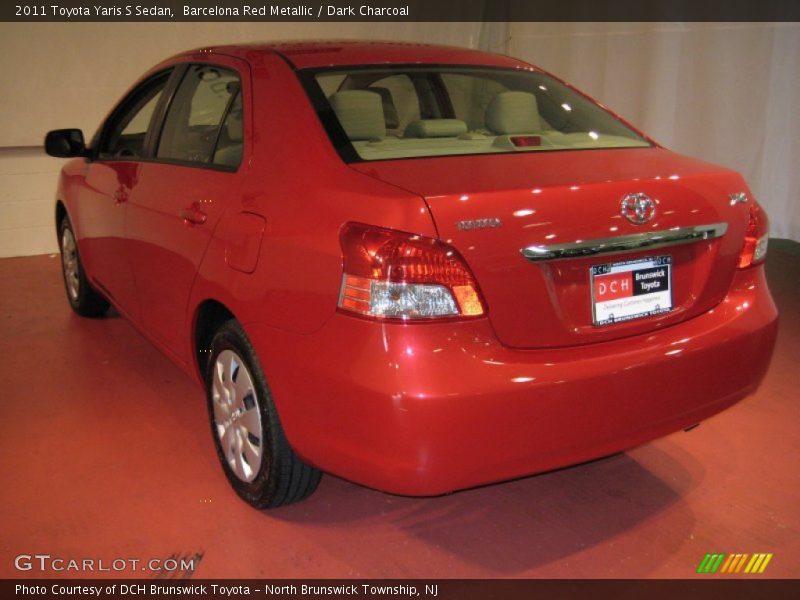 Barcelona Red Metallic / Dark Charcoal 2011 Toyota Yaris S Sedan
