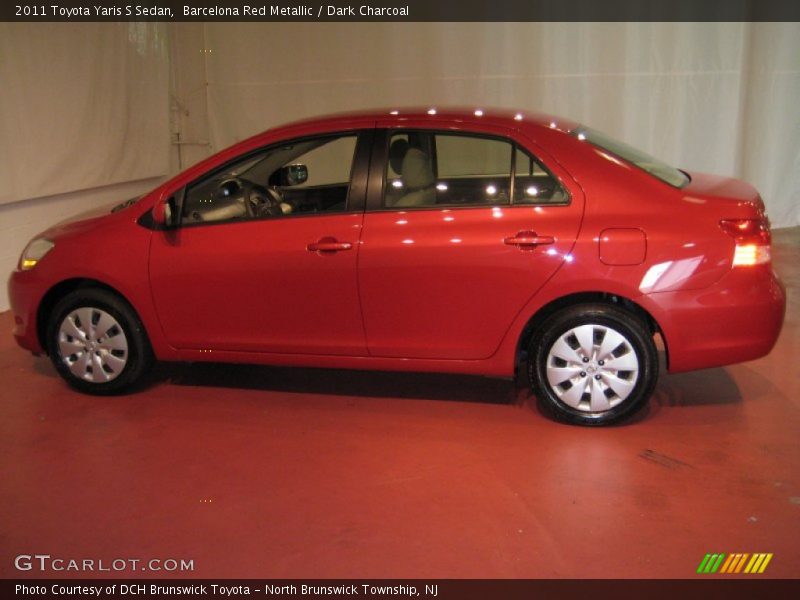 Barcelona Red Metallic / Dark Charcoal 2011 Toyota Yaris S Sedan