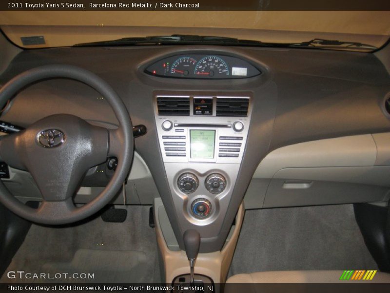 Barcelona Red Metallic / Dark Charcoal 2011 Toyota Yaris S Sedan