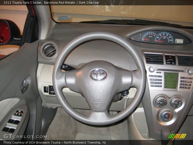 Barcelona Red Metallic / Dark Charcoal 2011 Toyota Yaris S Sedan