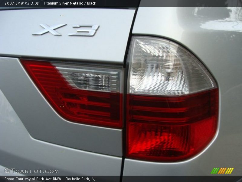 Titanium Silver Metallic / Black 2007 BMW X3 3.0si