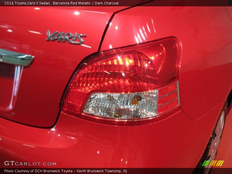 Barcelona Red Metallic / Dark Charcoal 2011 Toyota Yaris S Sedan