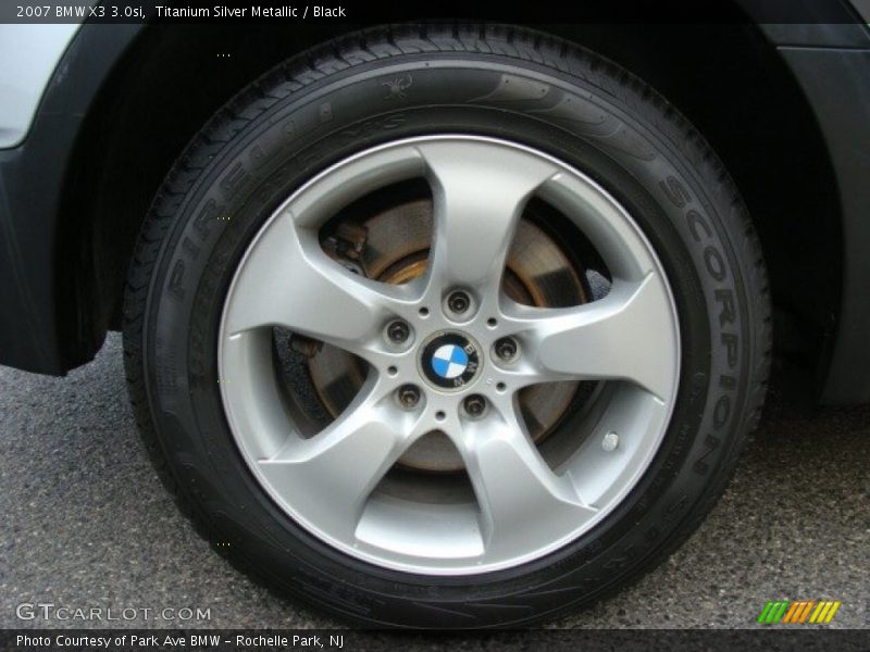Titanium Silver Metallic / Black 2007 BMW X3 3.0si