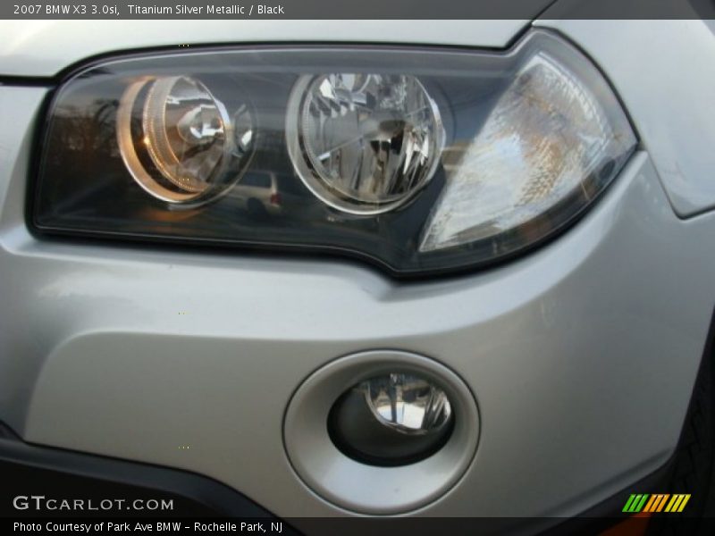 Titanium Silver Metallic / Black 2007 BMW X3 3.0si