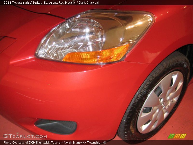Barcelona Red Metallic / Dark Charcoal 2011 Toyota Yaris S Sedan