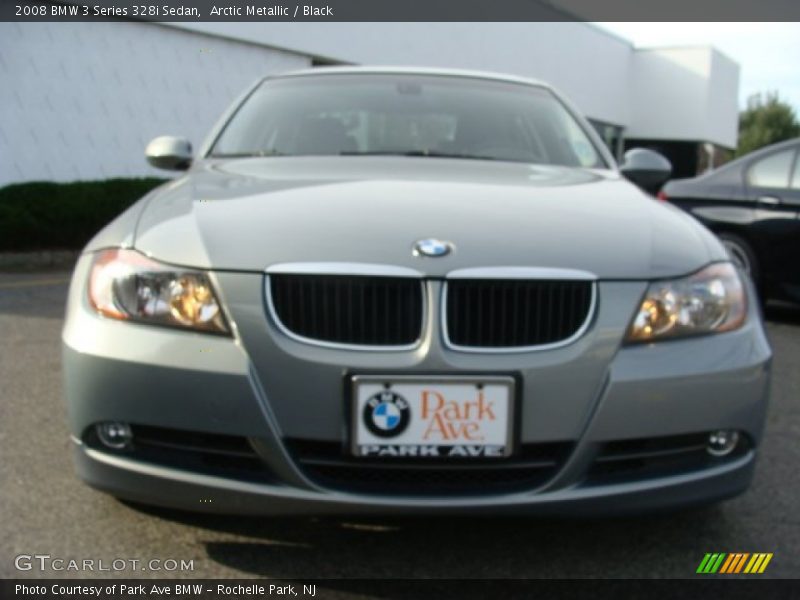 Arctic Metallic / Black 2008 BMW 3 Series 328i Sedan