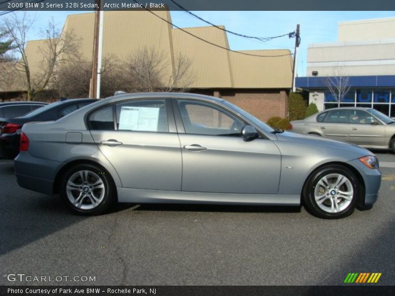 Arctic Metallic / Black 2008 BMW 3 Series 328i Sedan
