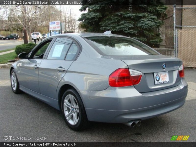 Arctic Metallic / Black 2008 BMW 3 Series 328i Sedan