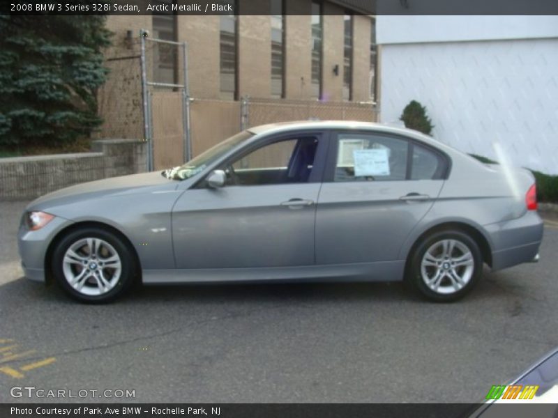 Arctic Metallic / Black 2008 BMW 3 Series 328i Sedan