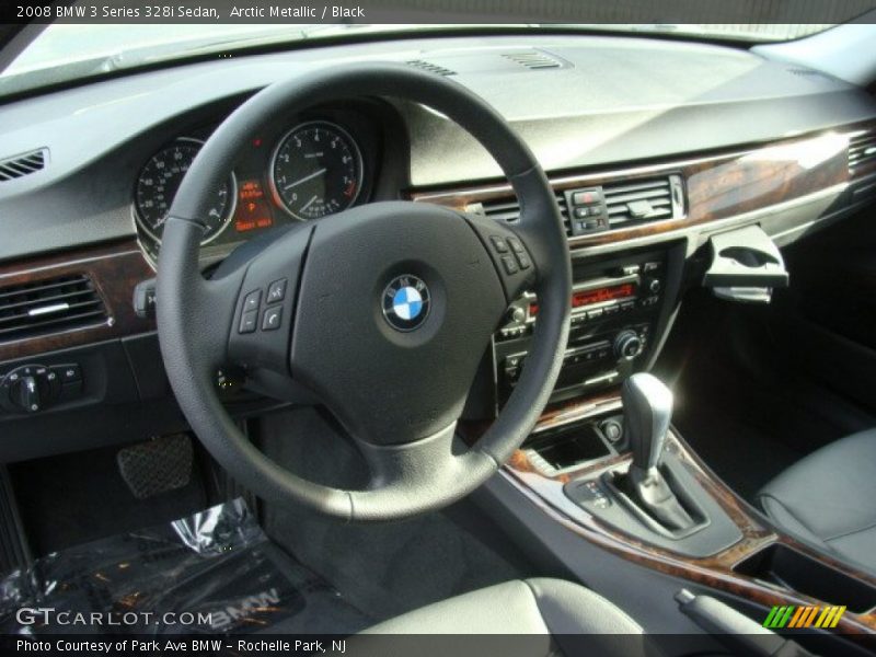 Arctic Metallic / Black 2008 BMW 3 Series 328i Sedan