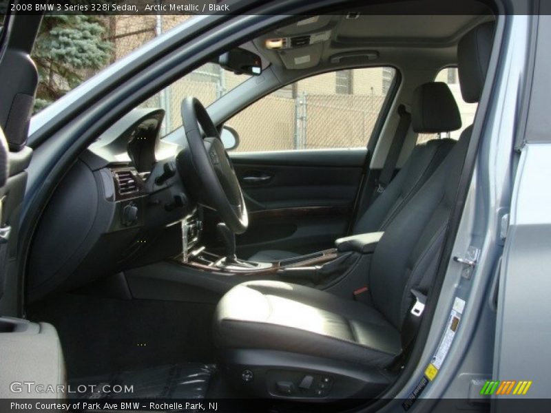 Arctic Metallic / Black 2008 BMW 3 Series 328i Sedan