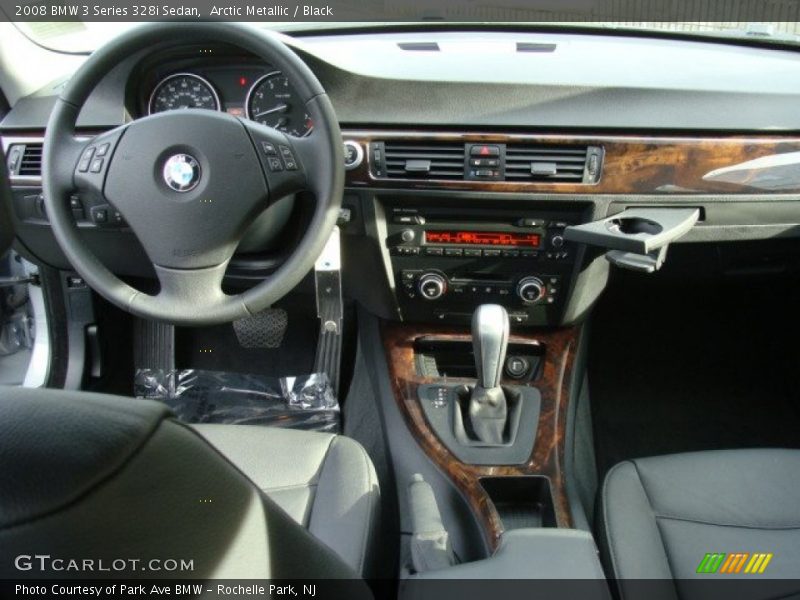 Arctic Metallic / Black 2008 BMW 3 Series 328i Sedan