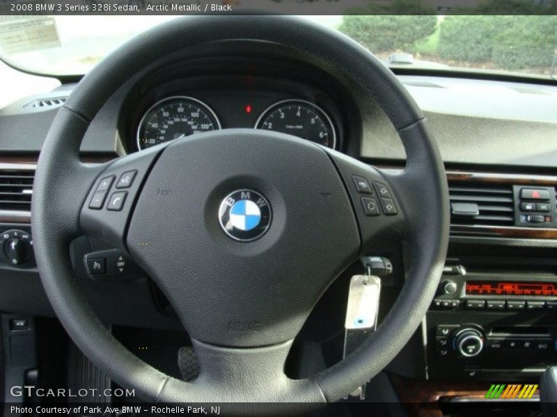Arctic Metallic / Black 2008 BMW 3 Series 328i Sedan