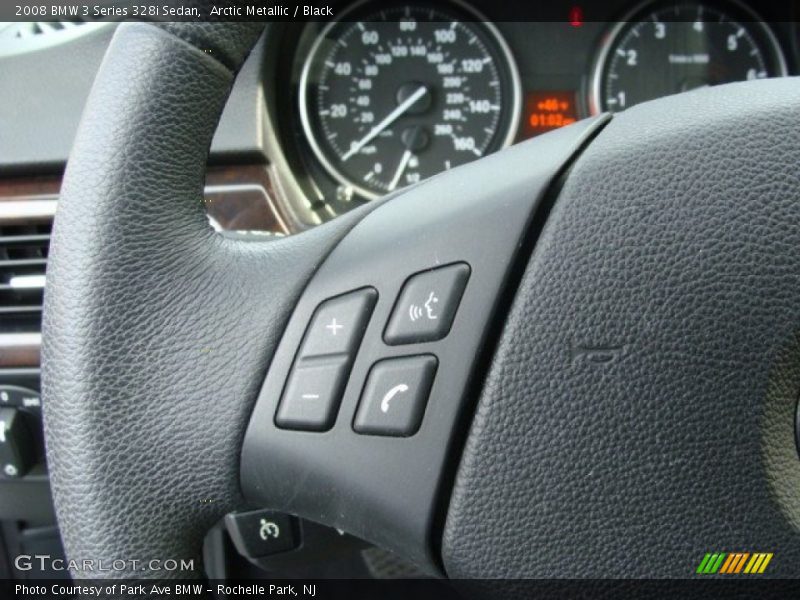 Arctic Metallic / Black 2008 BMW 3 Series 328i Sedan