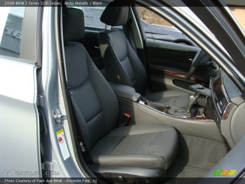 Arctic Metallic / Black 2008 BMW 3 Series 328i Sedan