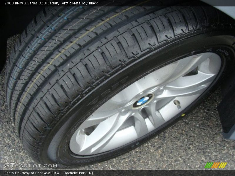 Arctic Metallic / Black 2008 BMW 3 Series 328i Sedan