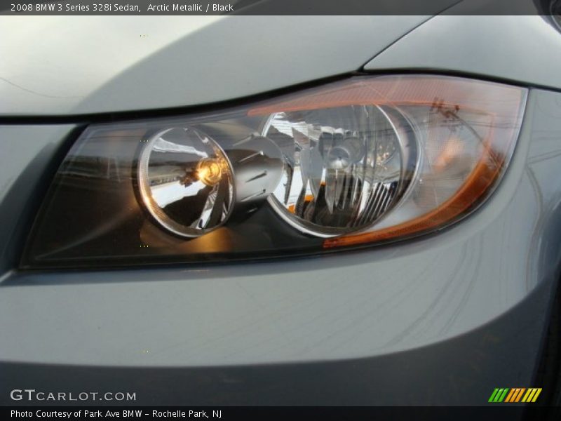 Arctic Metallic / Black 2008 BMW 3 Series 328i Sedan