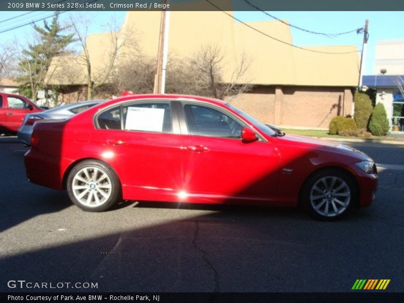 Crimson Red / Beige 2009 BMW 3 Series 328xi Sedan