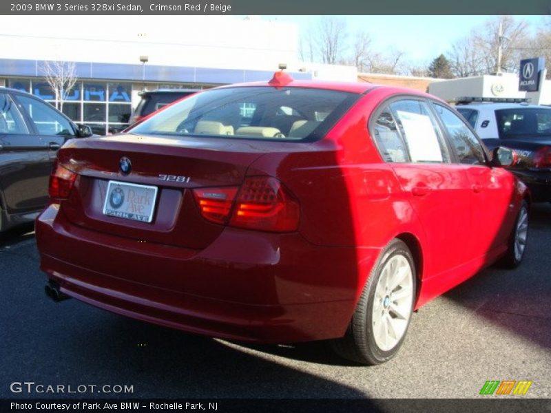 Crimson Red / Beige 2009 BMW 3 Series 328xi Sedan