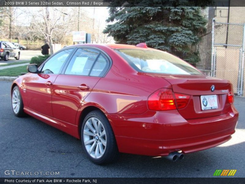 Crimson Red / Beige 2009 BMW 3 Series 328xi Sedan