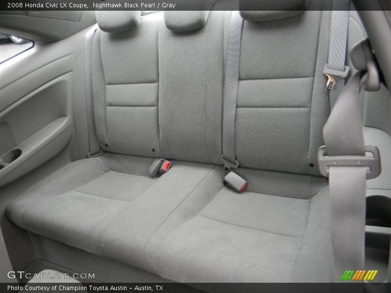 Nighthawk Black Pearl / Gray 2008 Honda Civic LX Coupe