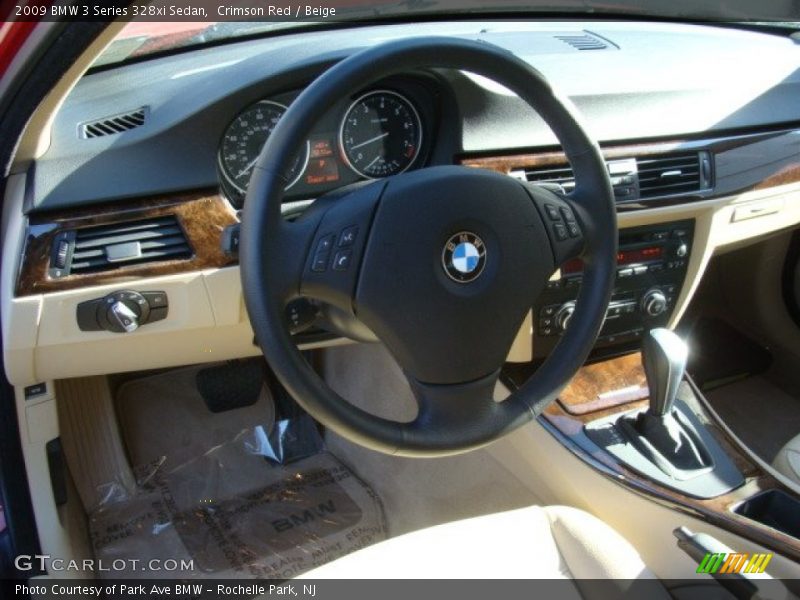 Crimson Red / Beige 2009 BMW 3 Series 328xi Sedan