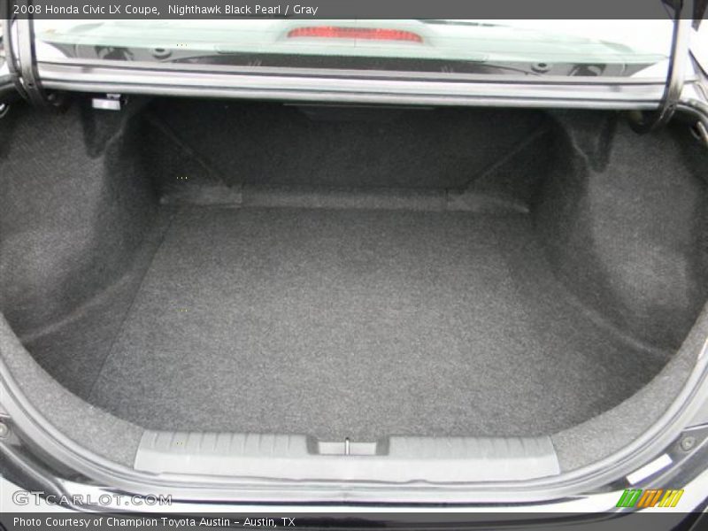 Nighthawk Black Pearl / Gray 2008 Honda Civic LX Coupe