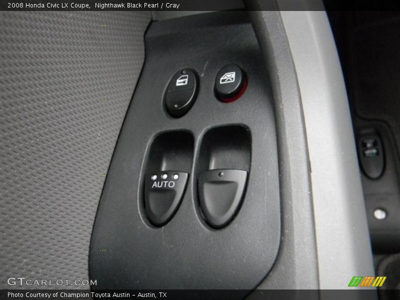 Nighthawk Black Pearl / Gray 2008 Honda Civic LX Coupe