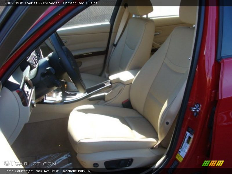 Crimson Red / Beige 2009 BMW 3 Series 328xi Sedan
