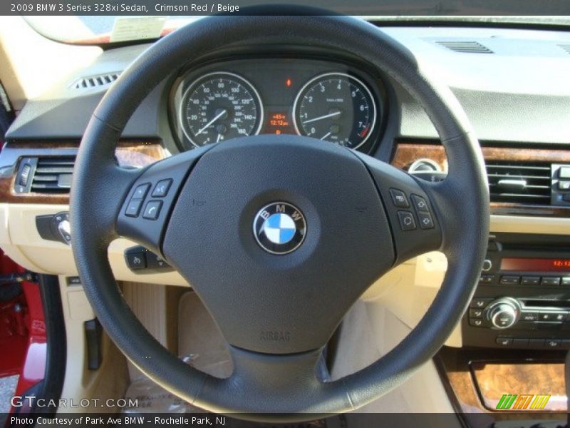 Crimson Red / Beige 2009 BMW 3 Series 328xi Sedan