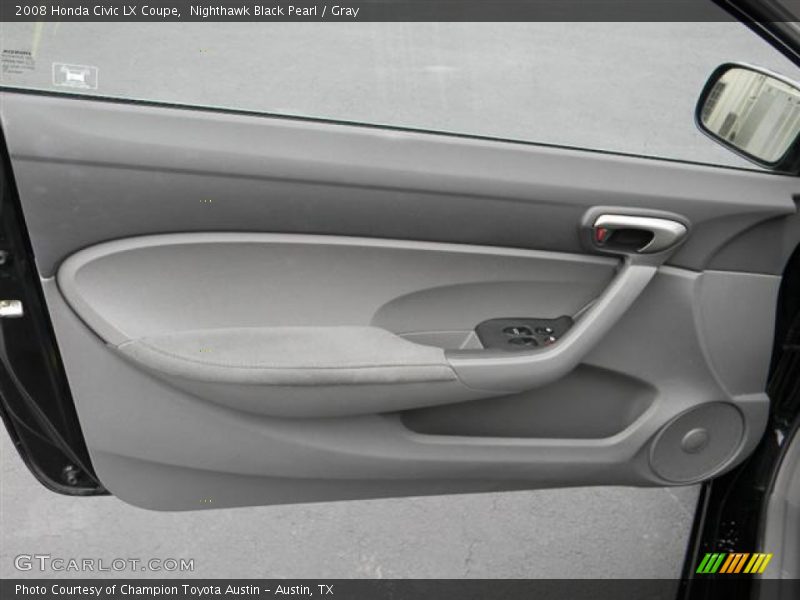 Nighthawk Black Pearl / Gray 2008 Honda Civic LX Coupe