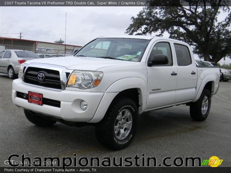 Super White / Graphite Gray 2007 Toyota Tacoma V6 PreRunner TRD Double Cab