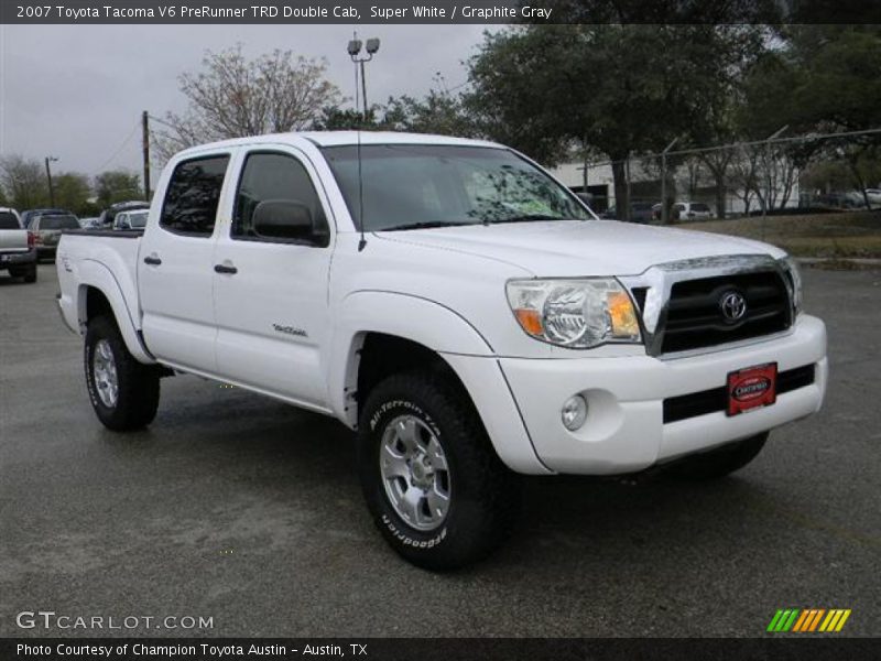 Super White / Graphite Gray 2007 Toyota Tacoma V6 PreRunner TRD Double Cab