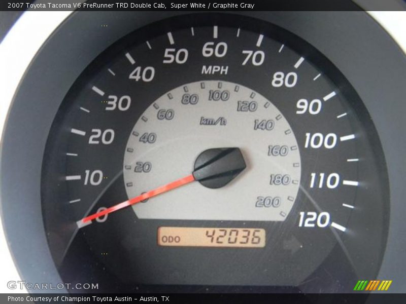Super White / Graphite Gray 2007 Toyota Tacoma V6 PreRunner TRD Double Cab