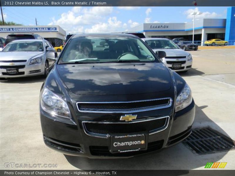 Black Granite Metallic / Titanium 2012 Chevrolet Malibu LS