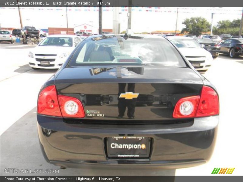 Black Granite Metallic / Titanium 2012 Chevrolet Malibu LS
